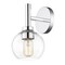 Z-Lite Sutton Wall Sconce, 1-Light, 6 In.W x 7 In.L x 10.25 In.H, Chrome/Clear 7502-1S-CH - alternate 6